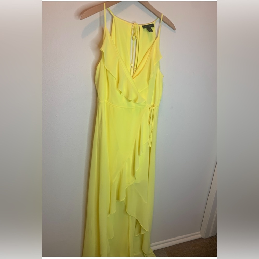 Yellow Ruffled Maxi Dress - Picture 3 of 6